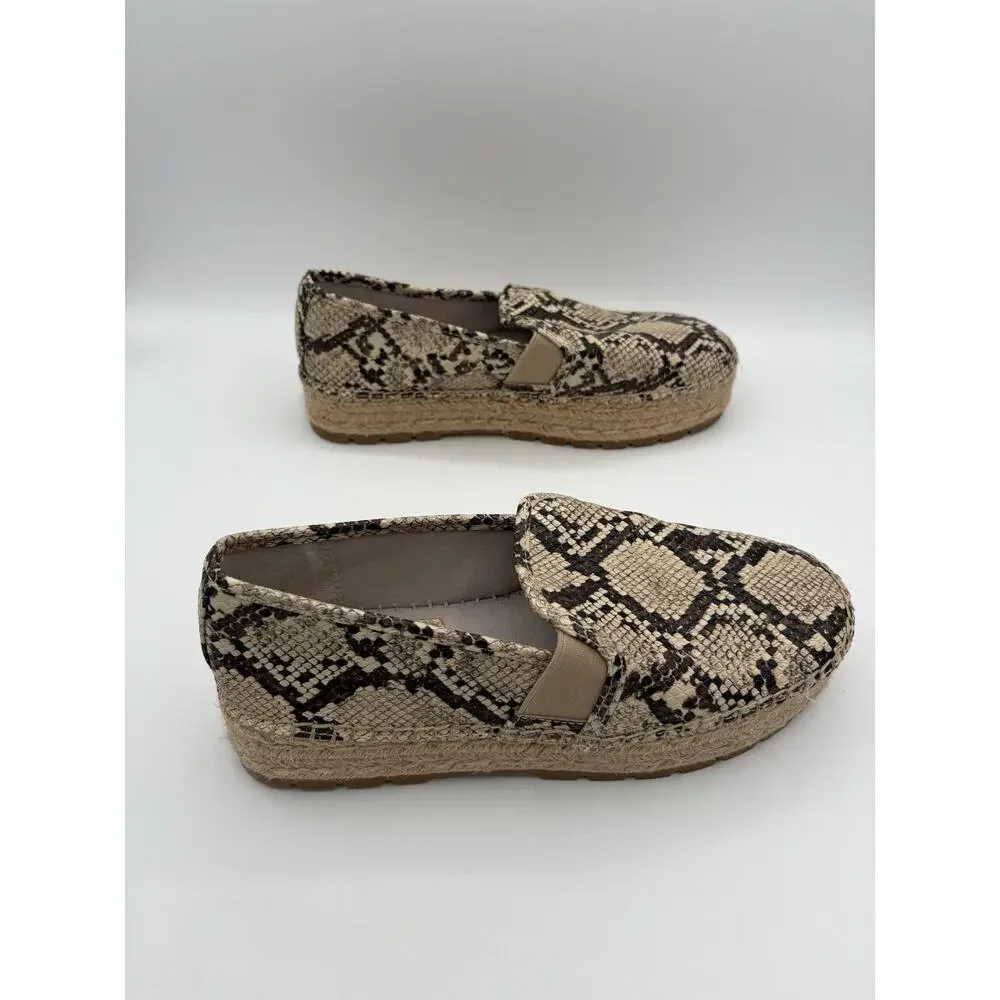 Circus Sam Edelman Snake Skin Print Jute Platform Casual Shoes Size 8.5